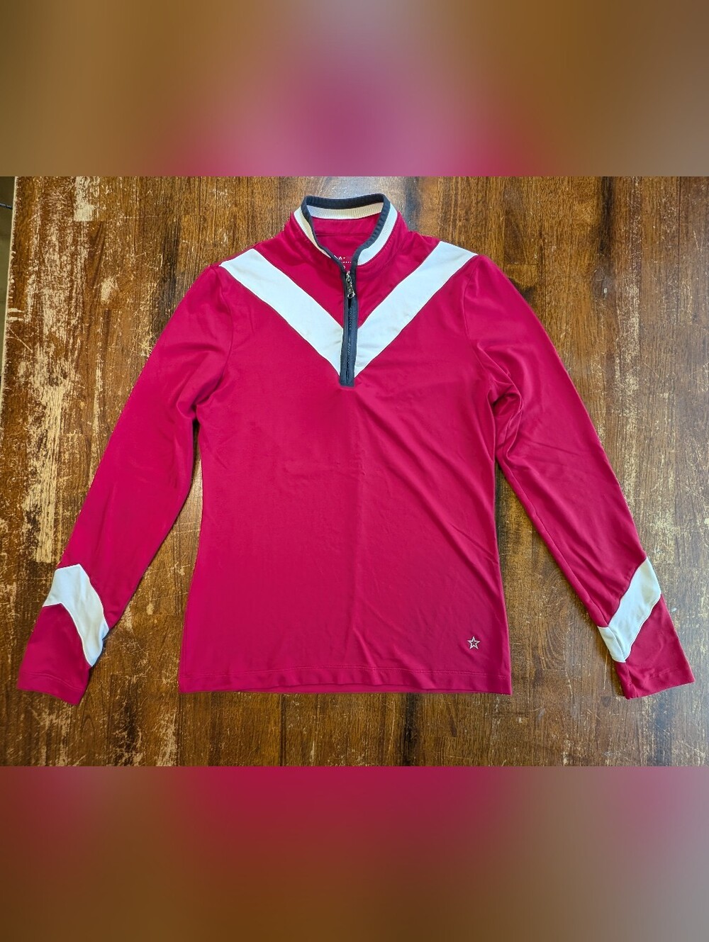 Lohla Sport Top Womens Small Berry 1/4 Zip Golf Activewear Athleisure Shirt